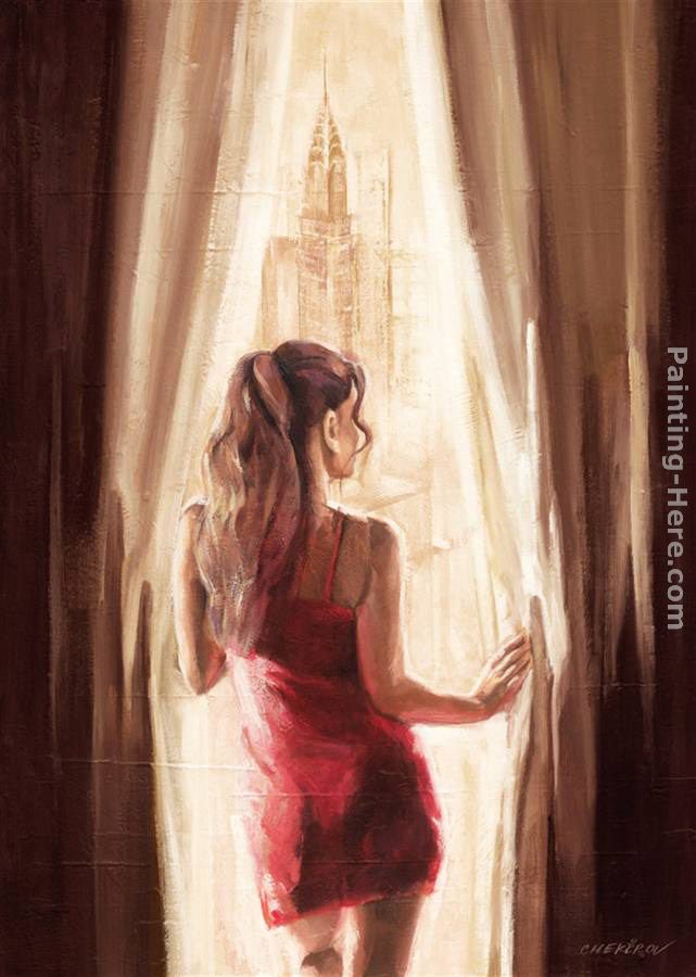 Wonderful View over New York painting - Talantbek Chekirov Wonderful View over New York art painting